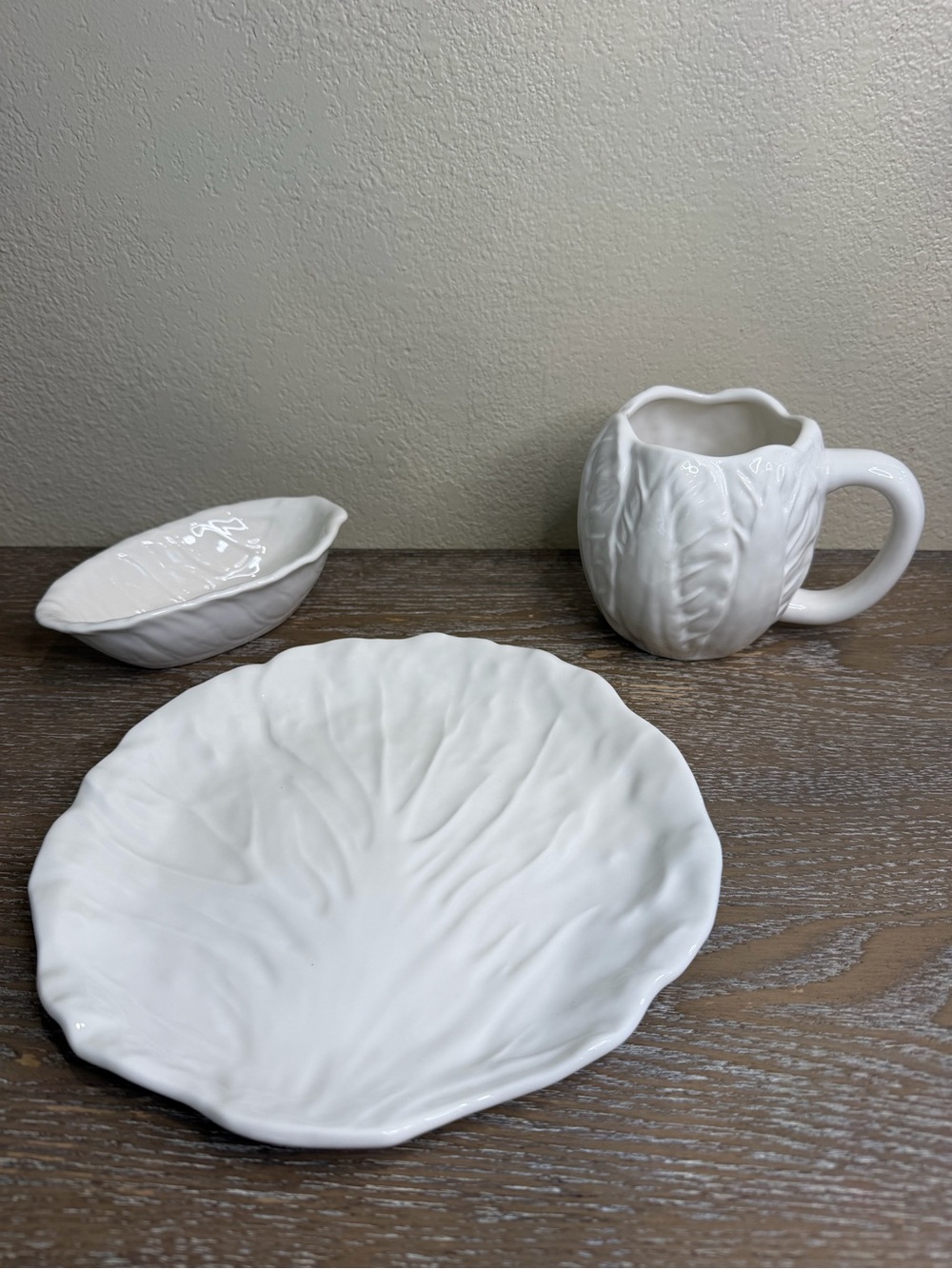 15 fl oz Stoneware Radicchio Mug, plate & Sauce Bowl White - Threshold
